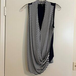 Striped Cross front Blous